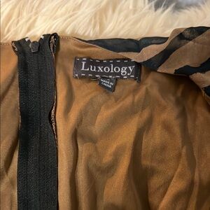 Luxology Brown and Black Dress